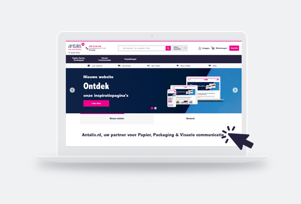 Webshop homepage