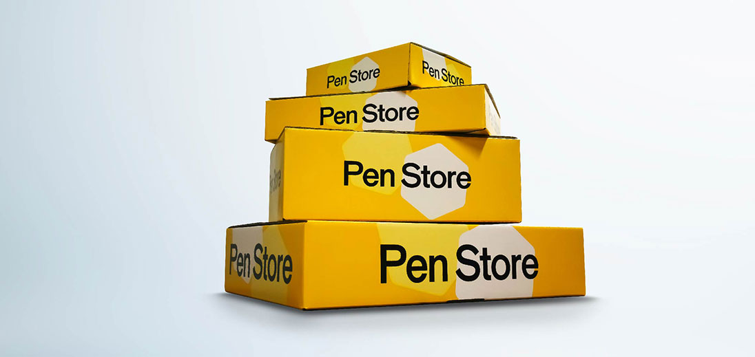 stapel Pen Store verpakkingsdozen van golfkarton