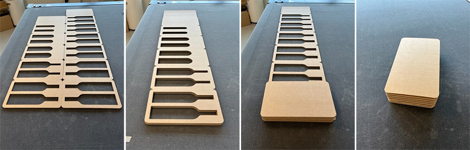 Geschenkdoos gemaakt uit één stuk golfkarton