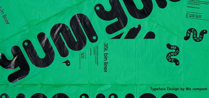 Lettertypeontwerp van We Compost
