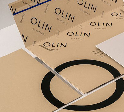 Olin papier met kraftpapier look