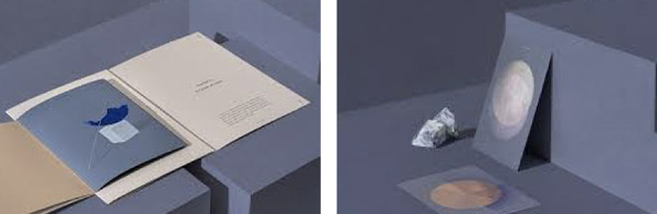 Olin Origins Indigo papier in de sample folder en als inspiratiekaart