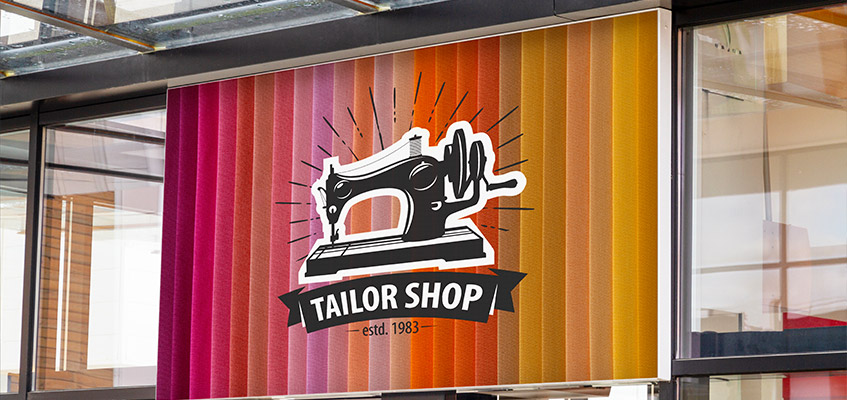 Promotionele marketing voor een kleermakerswinkel