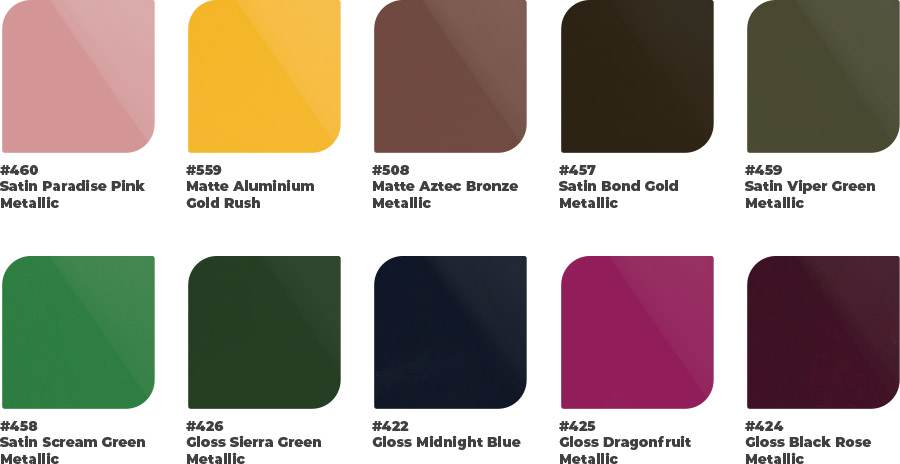 de 10 nieuwe schitterende kleuren van Arlon PCC