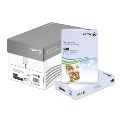gekleurd papier Xerox Symphony pastel  blue blue 80g 420x297mm ingeriemd PEFC 003R91953