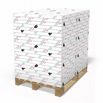 gestreken papier Cocoon SILK Recycled Pulp (Hout) wit 130g 920x650mm oningeriemd op palletten FSC®