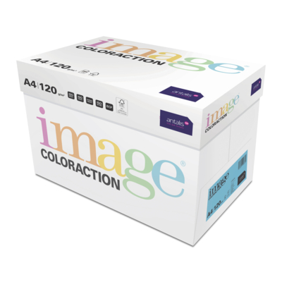 gekleurd papier Image Coloraction Lisbon/azuurblauw 120g 210x297mm ingeriemd FSC®