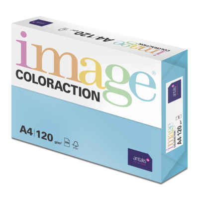 gekleurd papier Image Coloraction Lisbon/azuurblauw 120g 210x297mm ingeriemd FSC®