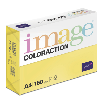 gekleurd papier Image Coloraction sevilla/diepgeel 160g 210x297mm ingeriemd FSC®