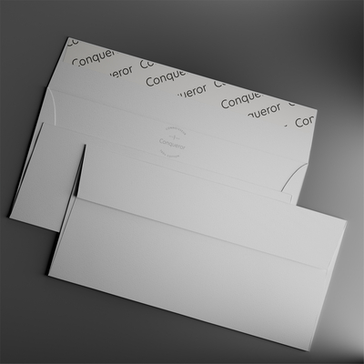Envelop DL Conqueror Connoisseur Rag Soft White