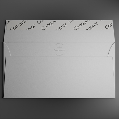 Envelop DL Conqueror Connoisseur Rag Soft White