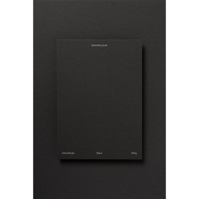 Keaykolour Extra Rough Black 340g/m² 700mm x 1000mm ingeriemd FSC®