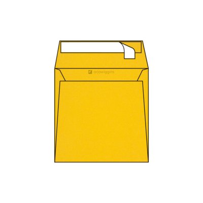 vierkante envelop Pop'Set Virgin Pulp strip goudgeel 120g 170x170mm doos FSC®