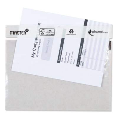 Paklijstenvelop Master'in Performance Onbedrukt transparant recycled LDPE C5 240 x 185