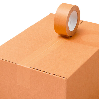 Handmatige tape 130µ bruin 75mm x 50m lijm: Solvent