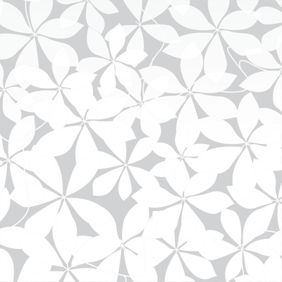 Coala Windows Decor Gradiation, Flower, Floral white for windows bottom, PET Base, PS acrylic adhesive, 40 µ 1525 mm