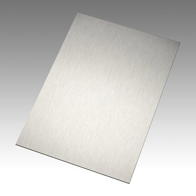 kunststof plaat Dibond Butlerfinish standard metallic 3 mm 1500x3050mm ingeriemd