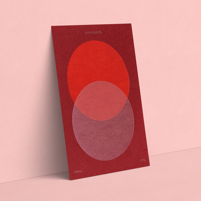 gekleurd papier Olin Colours Cherry 90g 450x640mm ingeriemd FSC®