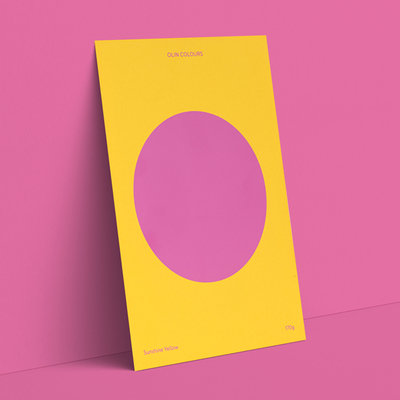 gekleurd papier Olin Colours Sunshine Yellow 170g 700x1000mm ingeriemd FSC®