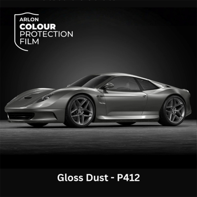 Gekleurde zelfklevende TPU folie voor lakbescherming, Arlon Colour Protection Film, P412 Gloss Dust glanzend, 1524mm x 18m