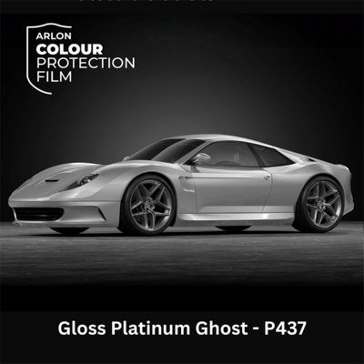 Gekleurde zelfklevende TPU folie voor lakbescherming, Arlon Colour Protection Film, P437 Gloss Platinium Ghost glanzend, 1524mm x 18m