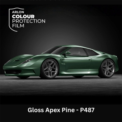 Gekleurde zelfklevende TPU folie voor lakbescherming, Arlon Colour Protection Film, P487 Gloss Apex Pine glanzend, 1524mm x 18m