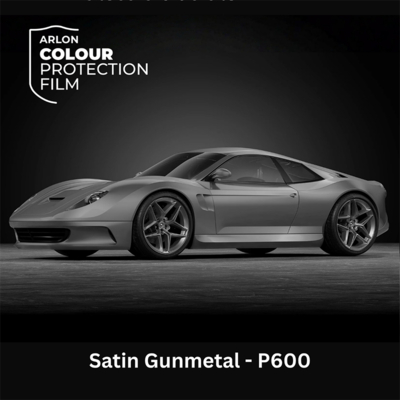 Gekleurde zelfklevende TPU folie voor lakbescherming, Arlon Colour Protection Film, P600 Satin Gunmetal satin, 1524mm x 18m