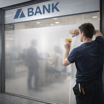 Inkjet Coala Frosted Air Free satijn Permanente solvent lijm Translucent - 1524mm x 50m