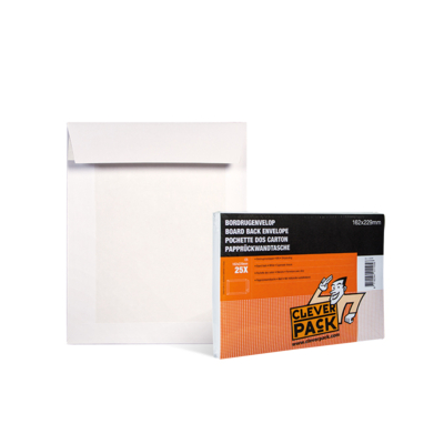 Kartonnen envelop CleverPack Sending wit 120 g/m² 162 x 229