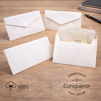 Conqueror Connoisseur Rag 100% COTTON enveloppes