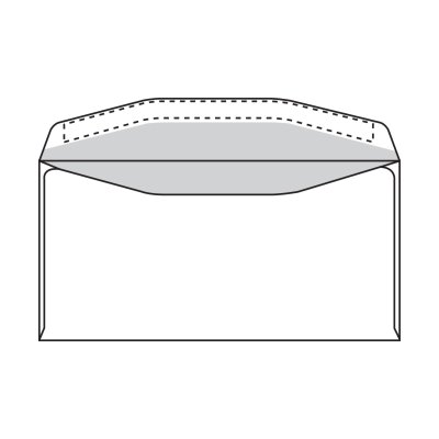 envelop Speedmail gegomd wit 80g 114x229mm doos met blauwe puntjes binnendruk FSC®