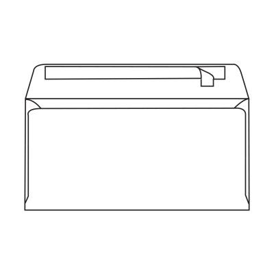 envelop Olin Regular strip ivory 120g 110x220mm doos FSC®