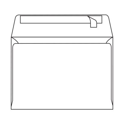 envelop Olin Regular venster rechts strip high white 120g 162x229mm doos FSC®