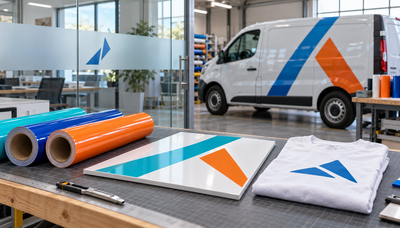 Rollen kleeffolie voor snijplotter met een bewegwijzeringsbord en een t-shirt bedrukt met flexfolie in een werkplaats";13.1;13570;LO;LOSO_MI2_FILM_DAO_001.jpg;Dutch;Rollen kleeffolie voor snijplotter met een bewegwijzeringsbord en een t-shirt bedrukt met flexfolie in een werkplaats"