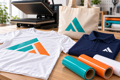 Bedrukken van T-shirt, polo en tote bag met flexfolie voor textieltransfer en hittepers