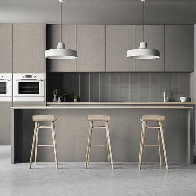 Coala Interior film, FABRIC NE38 - Silver And Grey Lined Pattern 1220 mm