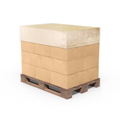 Pallet afdekfolie 50µ transparant 1200 x 1200 folded