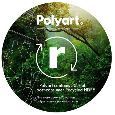 r-Polyart 30% recycled 2-zijdig HD Polyethyleen