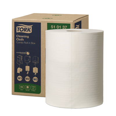 Tork Premium Cloth 510 wit 320mm x 152m doos
