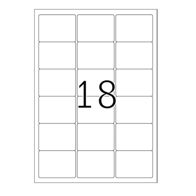 zelfklevend Xerox Multi-use Labels  wit permanent zonder splitten wit 70g 46x63mm doos FSC® 003R96297