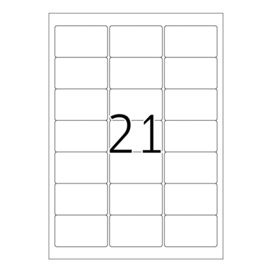 zelfklevend Xerox Multi-use Labels  wit permanent zonder splitten wit 70g 38x63mm doos FSC® 003R96298