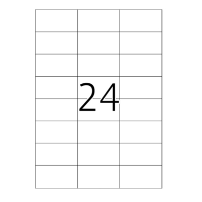 zelfklevend Xerox Multi-use Labels  wit permanent zonder splitten wit 70g 37x70mm doos FSC® 003R97408