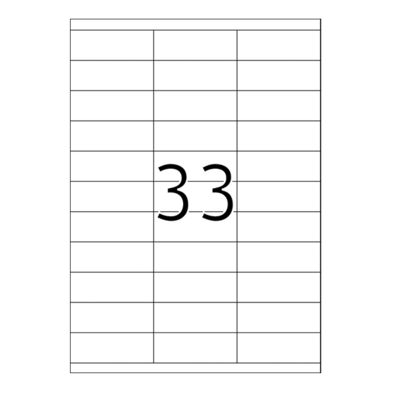 zelfklevend Xerox Multi-use Labels  wit permanent zonder splitten wit 70g 25x70mm doos FSC® 003R97410