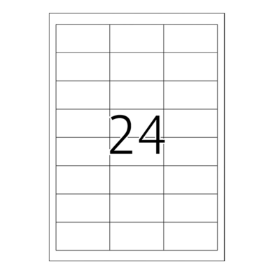 zelfklevend Xerox Multi-use Labels  wit permanent zonder splitten wit 70g 34x64mm doos FSC® 003R97526