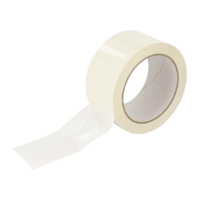 Handmatige tape 28µ Wit 50mm x 100m lijm: Solvent