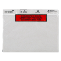 Paklijstenvelop Master'in Performance red-black printed Packing list transparant recycled LDPE C6 175 x 140