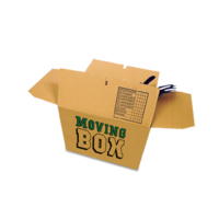 Golfkartonnen verhuisdoos CleverPack Boxes bedrukt bruin Enkelgolf B-golf inw. Formaat 480 x 320 x 360