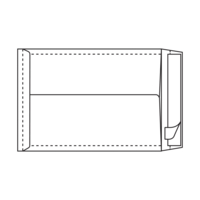 zakomslag Envelop Tyvek® met H-Bodem 160µ wit 305 x 406 x 50