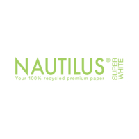 envelop Nautilus SuperWhite Recycled Pulp (Hout) strip wit 100g 162x229mm doos met grijze puntjes binnendruk FSC®