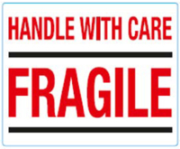 Printed Label - Handle with care